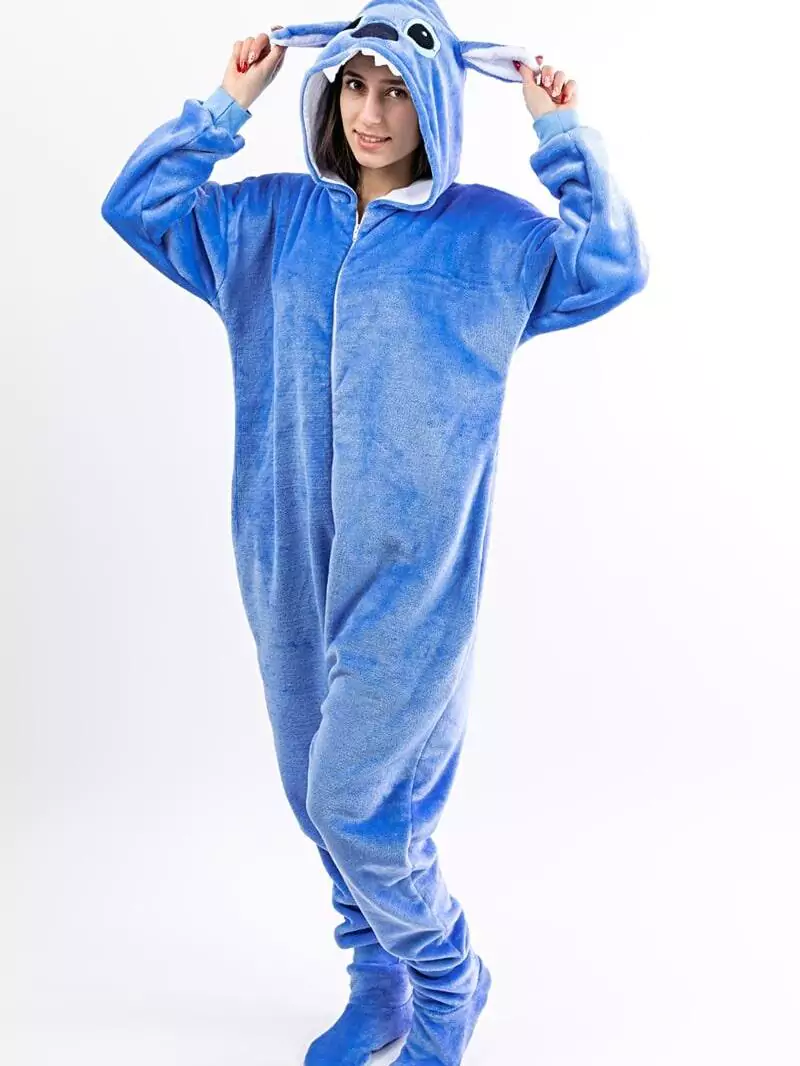 image of girl in stitch kigurumi